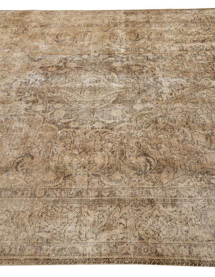 Detail image of 7' 8 x 11'  Hand Knotted Ultra Vintage Persian Wool Rug