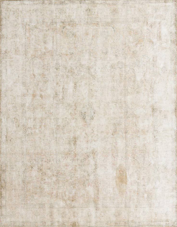 Detail image of 9' 6 x 12' 7 Hand Knotted Ultra Vintage Persian Wool Rug
