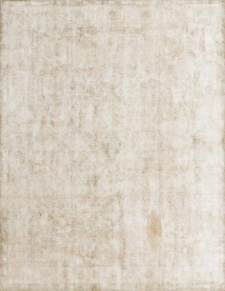 Detail image of 9' 6 x 12' 7 Hand Knotted Ultra Vintage Persian Wool Rug