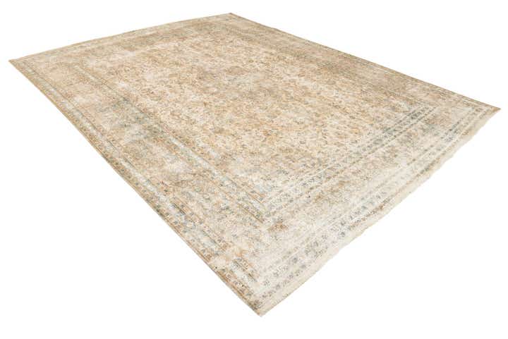 9' 10 x 13' Hand Knotted Ultra Vintage Persian Wool Rug