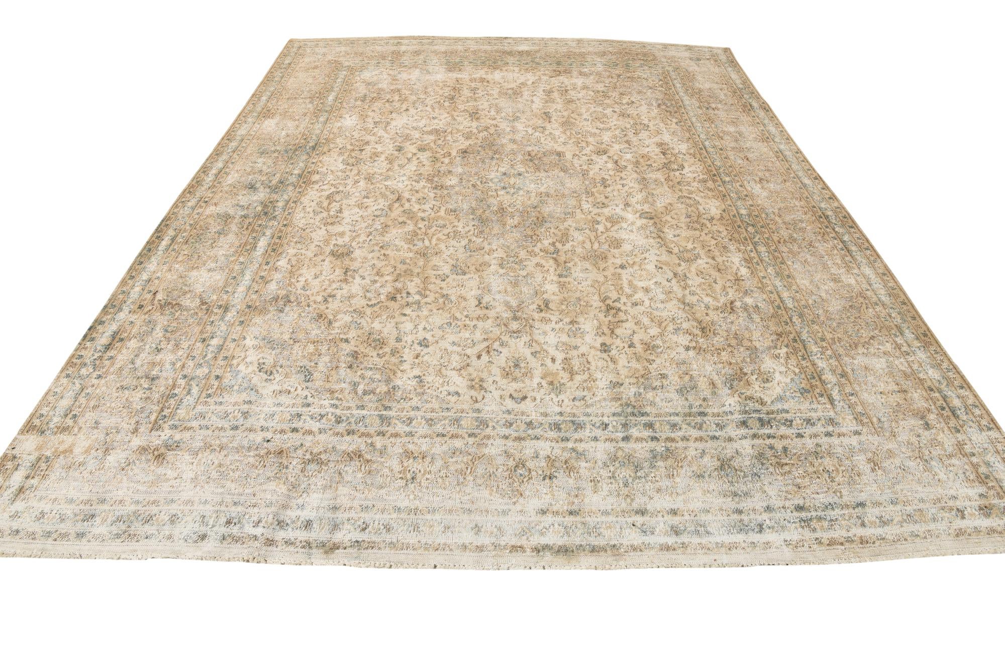 300cm x 395cm anudado a mano Ultra Vintage Alfombra Persa Lana