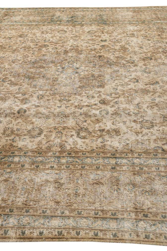 9' 10 x 13' Hand Knotted Ultra Vintage Persian Wool Rug