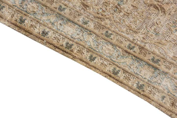 9' 10 x 13' Hand Knotted Ultra Vintage Persian Wool Rug