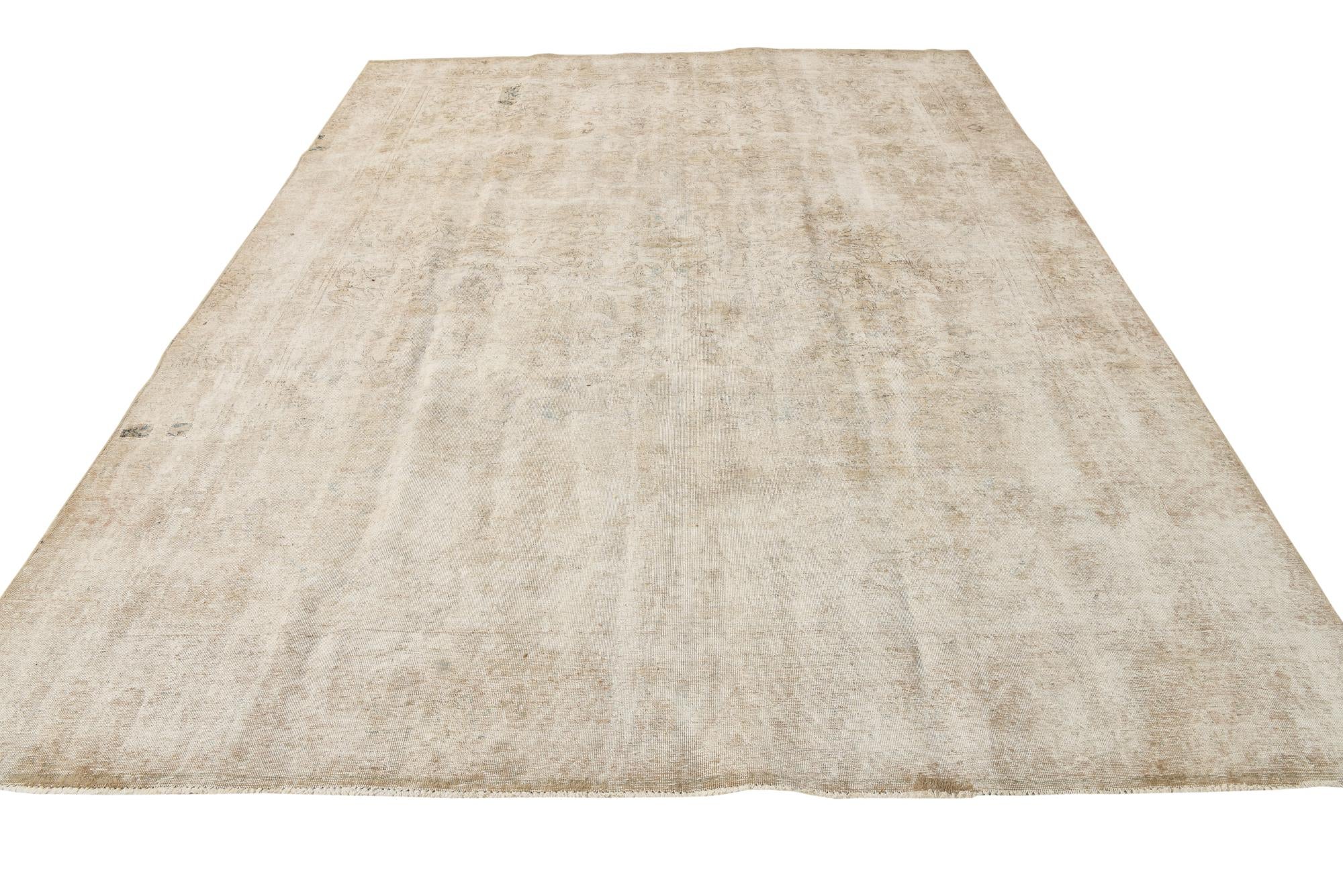 9' x 11' 8 Hand Knotted Ultra Vintage Persian Wool Rug