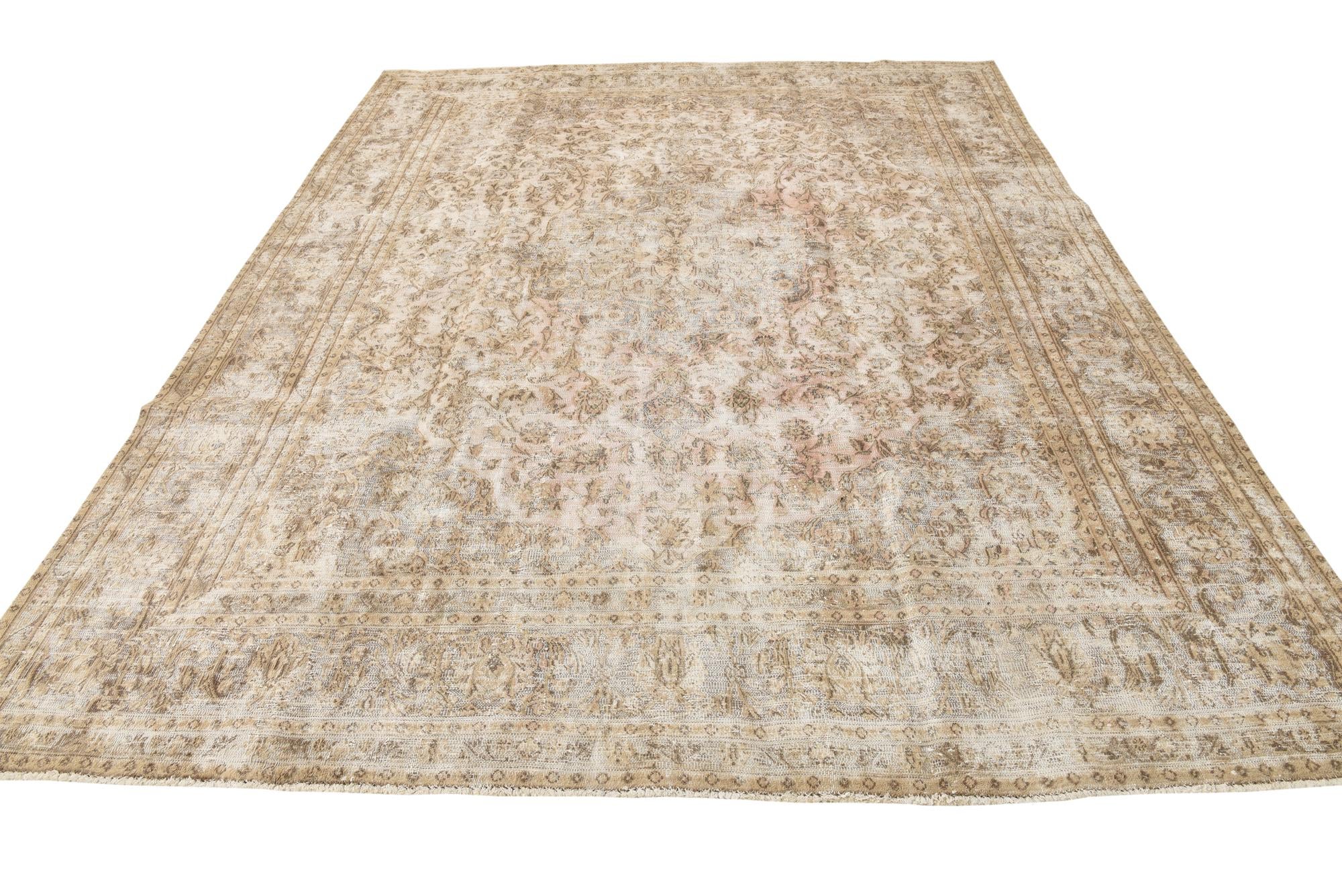 9' 4 x 12' 3 Hand Knotted Ultra Vintage Persian Wool Rug