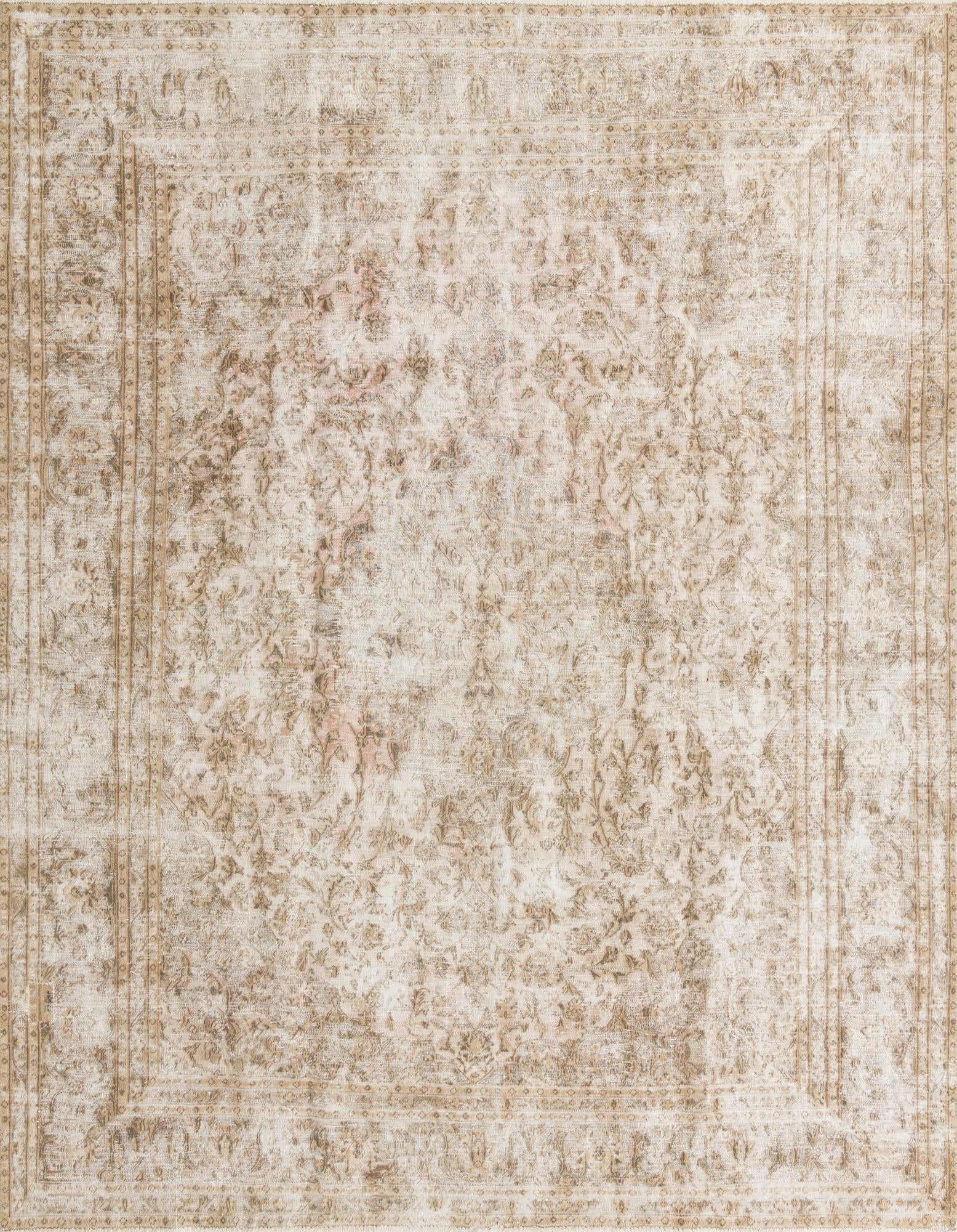 9' 4 x 12' 3 Hand Knotted Ultra Vintage Persian Wool Rug