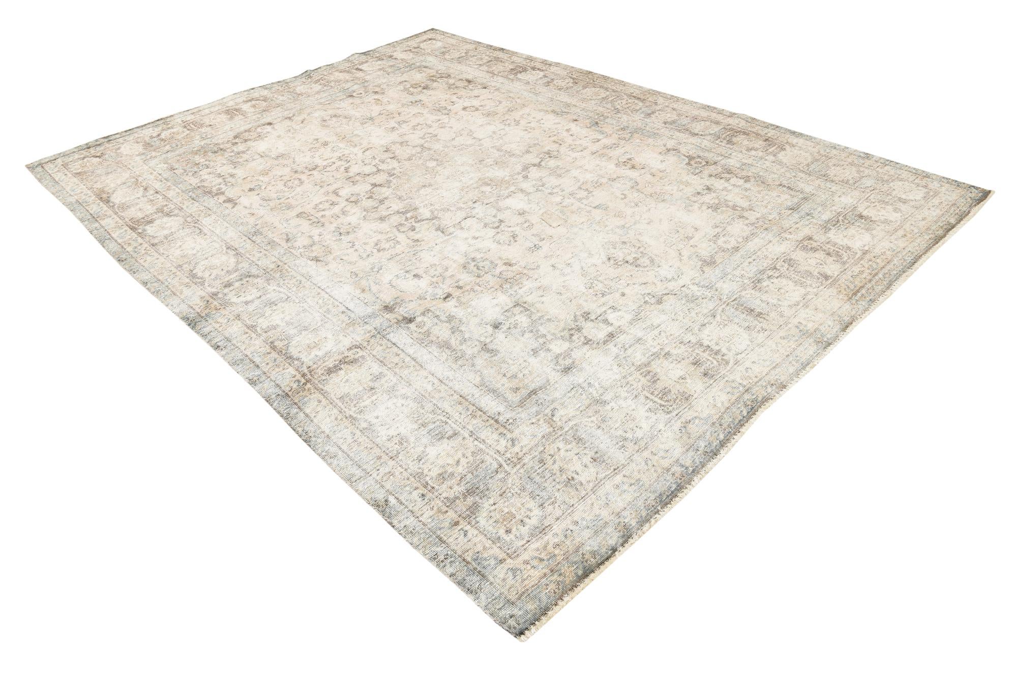8' 3 x 11' Hand Knotted Ultra Vintage Persian Wool Rug