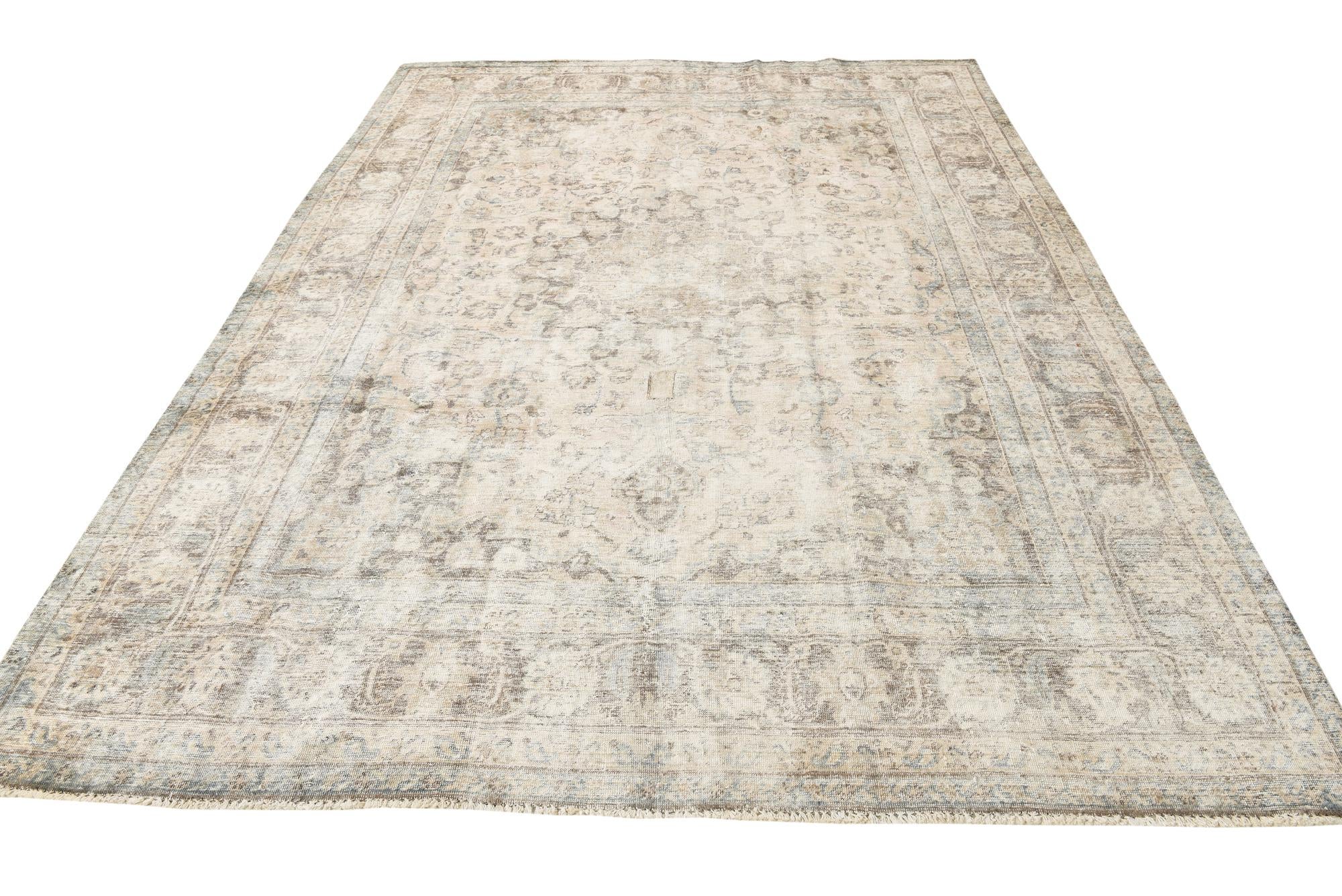 8' 3 x 11' Hand Knotted Ultra Vintage Persian Wool Rug