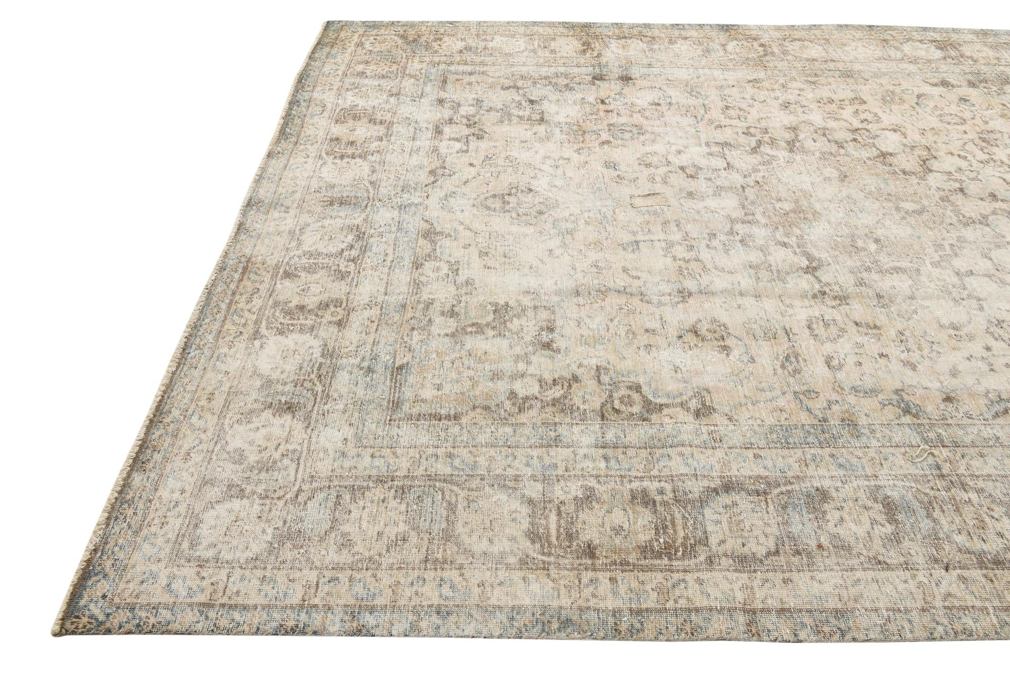 8' 3 x 11' Hand Knotted Ultra Vintage Persian Wool Rug