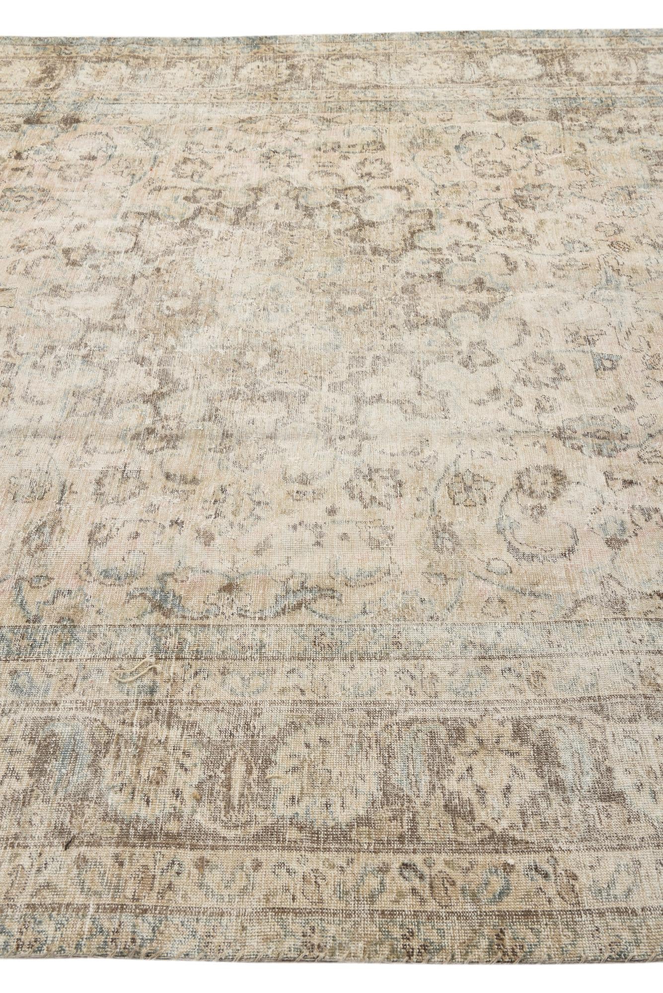 8' 3 x 11' Hand Knotted Ultra Vintage Persian Wool Rug