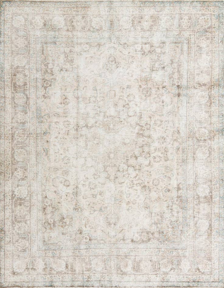 Detail image of 8' 3 x 11' Hand Knotted Ultra Vintage Persian Wool Rug