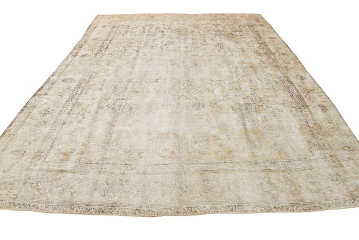 9' 8 x 13' Hand Knotted Ultra Vintage Persian Wool Rug