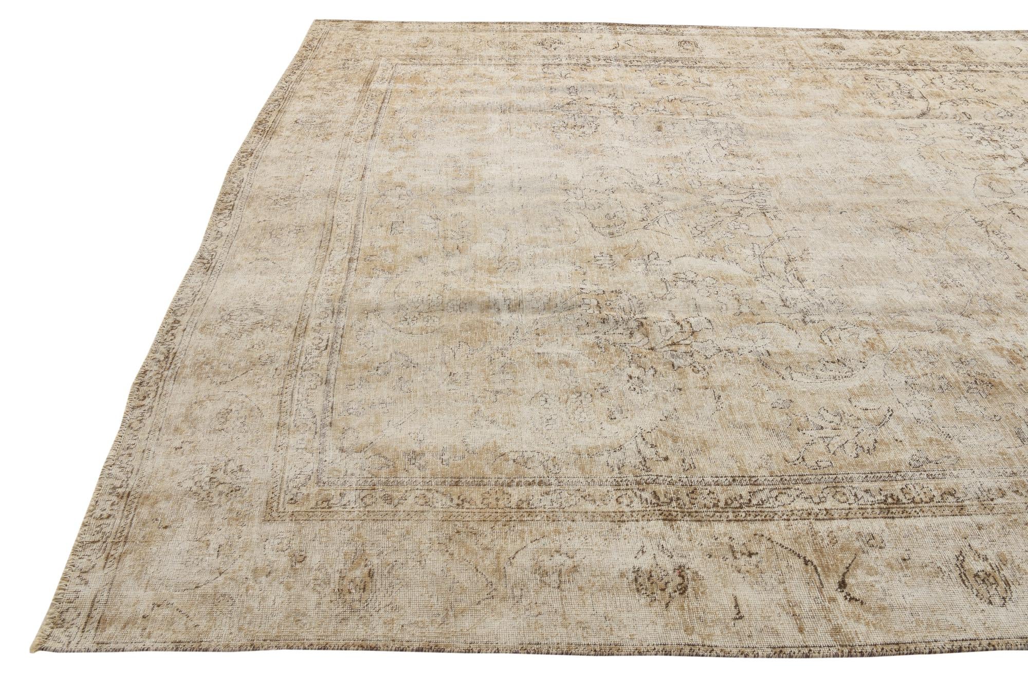 9' 8 x 13' Hand Knotted Ultra Vintage Persian Wool Rug