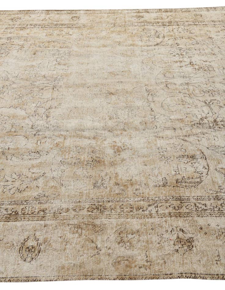 Detail image of 9' 8 x 13'  Hand Knotted Ultra Vintage Persian Wool Rug