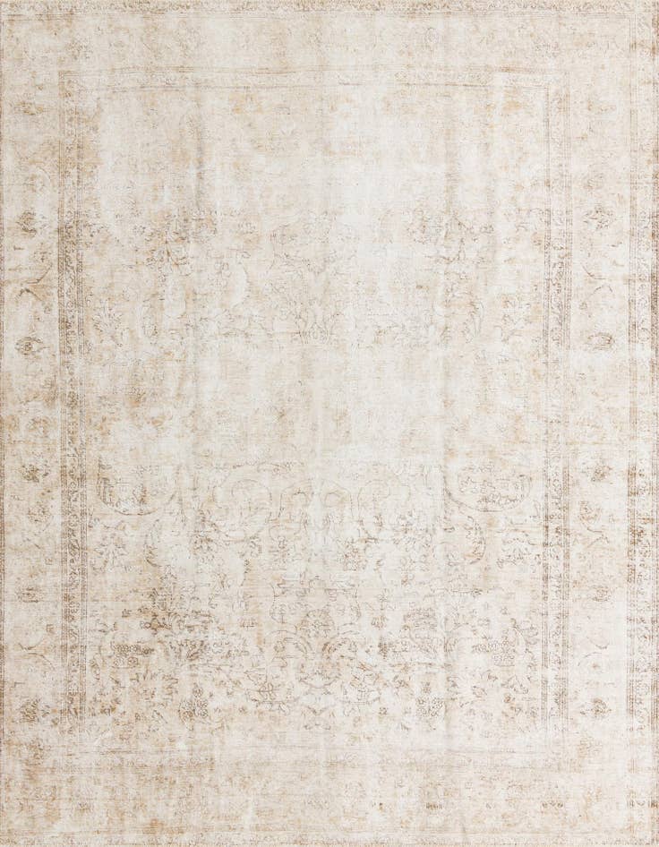 Detail image of 9' 8 x 13' Hand Knotted Ultra Vintage Persian Wool Rug