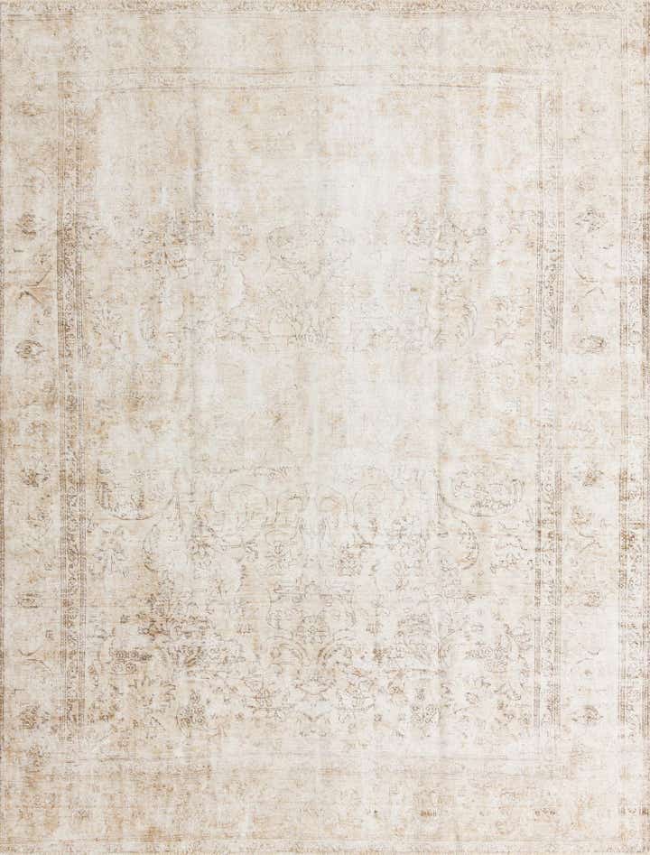 9' 8 x 13' Hand Knotted Ultra Vintage Persian Wool Rug