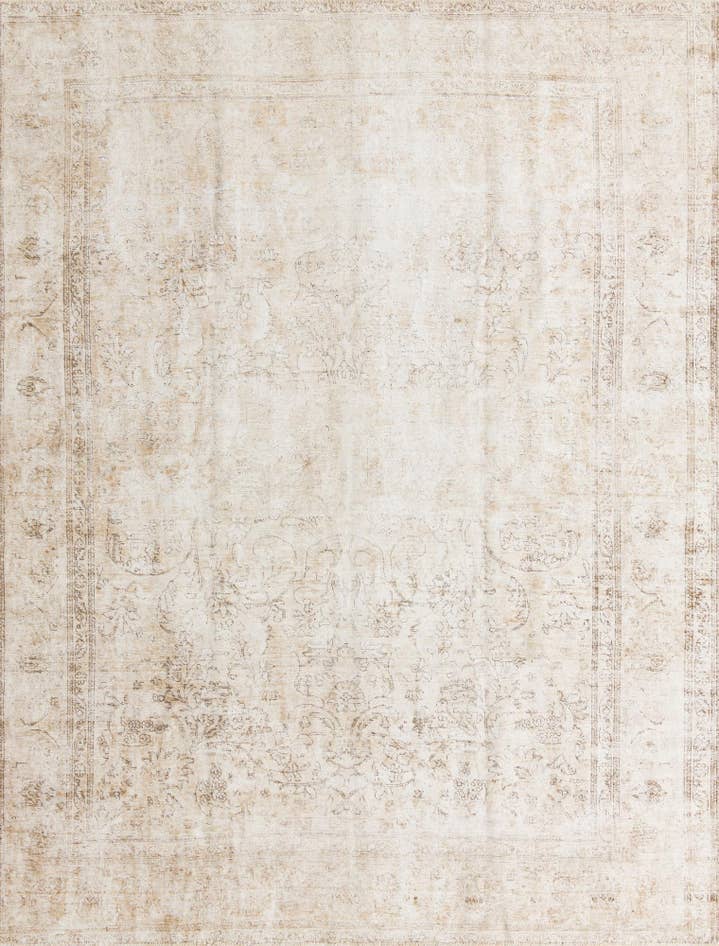 Detail image of 9' 8 x 13' Hand Knotted Ultra Vintage Persian Wool Rug