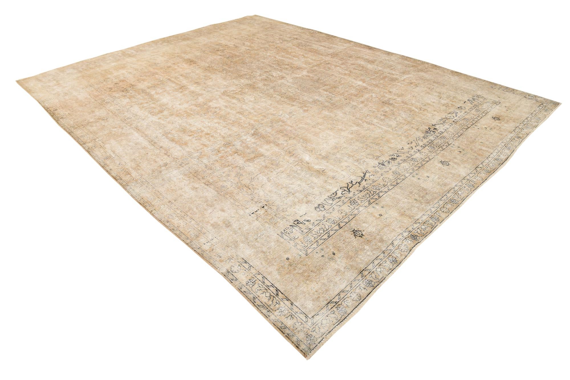 9' 10 x 12' 8 Hand Knotted Ultra Vintage Persian Wool Rug