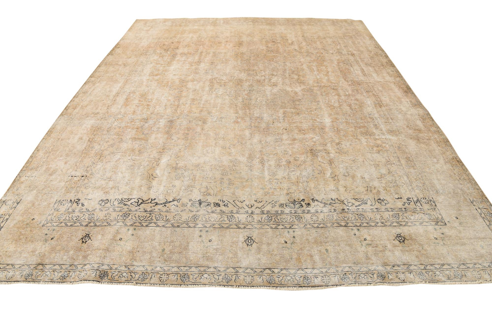 9' 10 x 12' 8 Hand Knotted Ultra Vintage Persian Wool Rug
