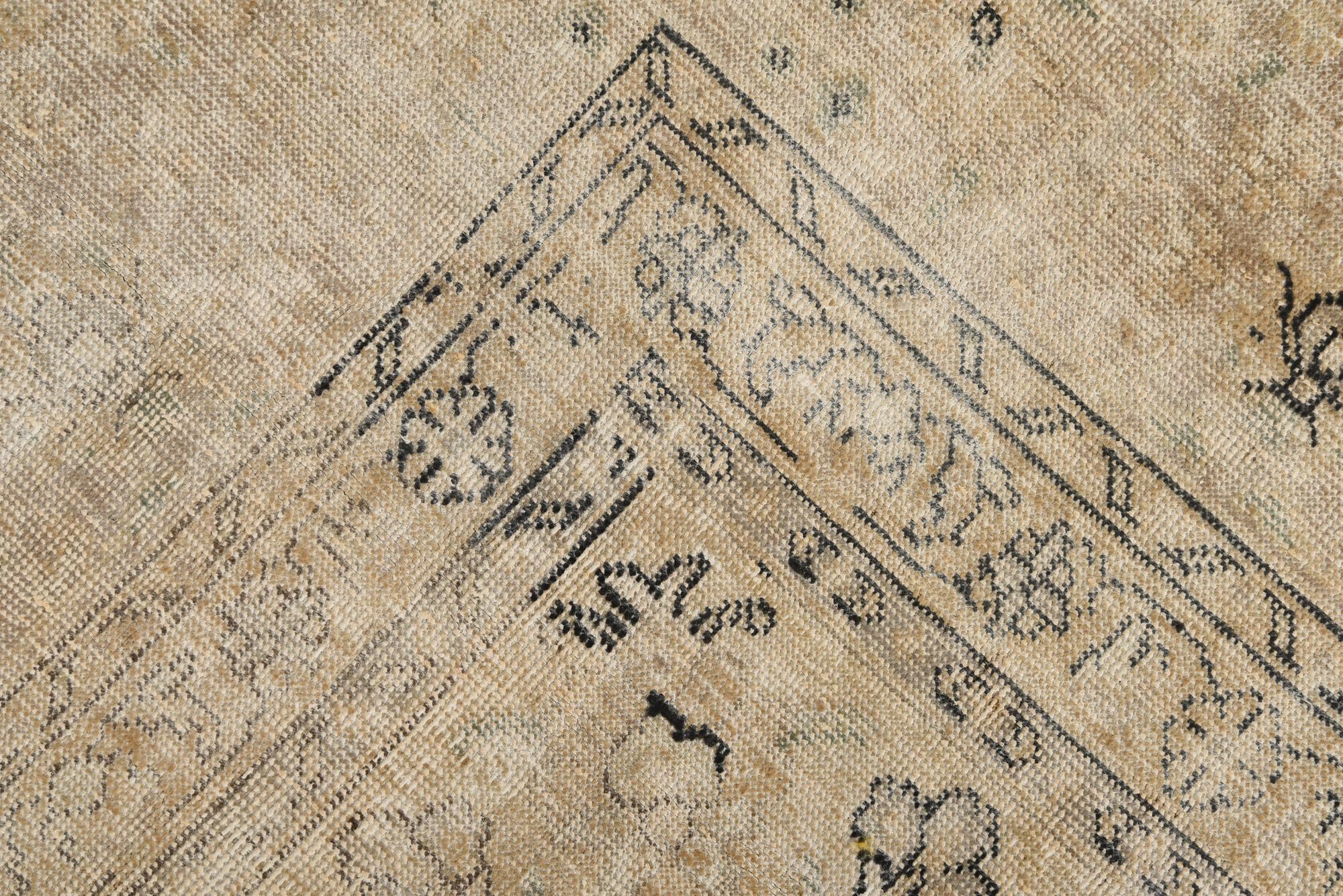 9' 10 x 12' 8 Hand Knotted Ultra Vintage Persian Wool Rug
