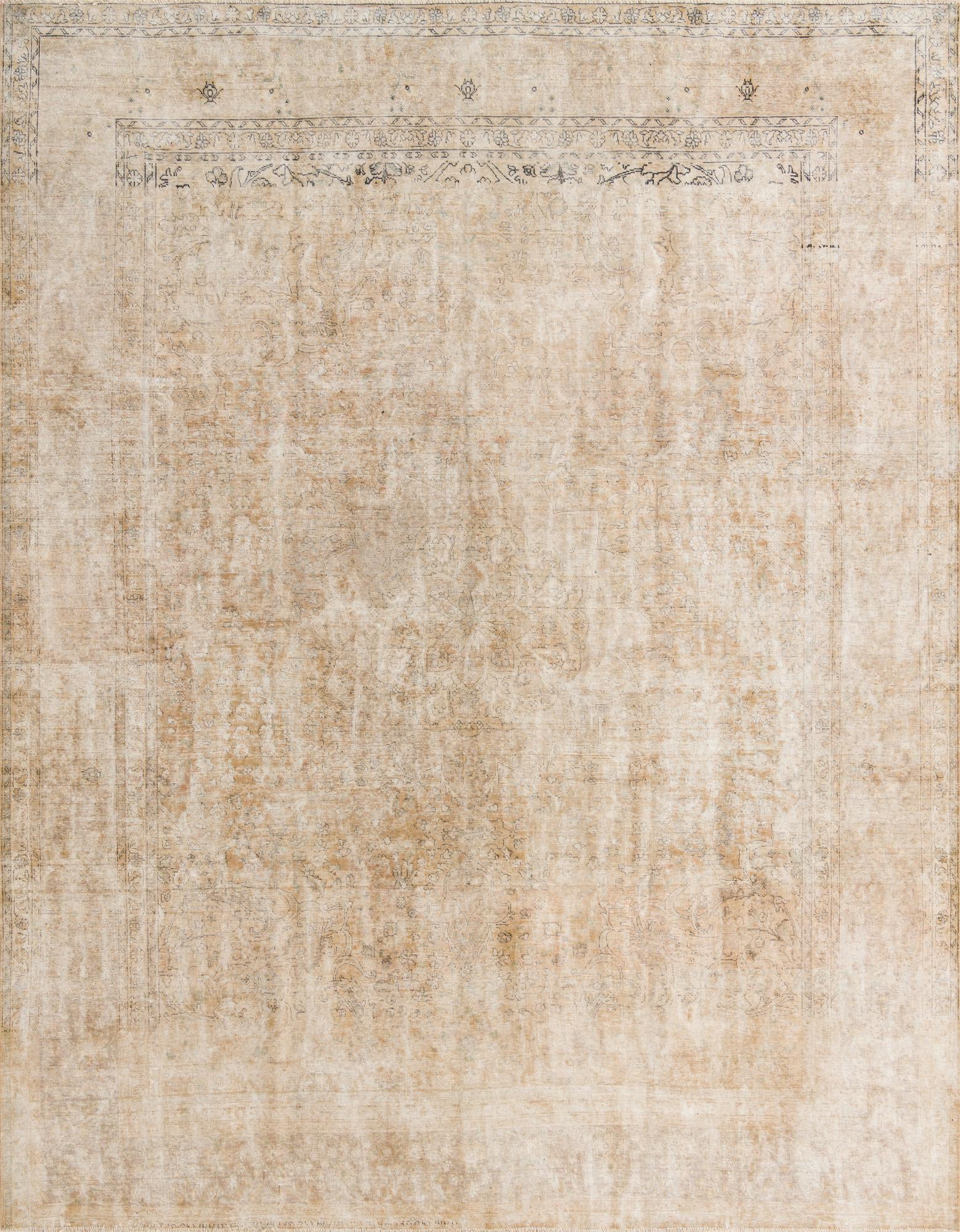 9' 10 x 12' 8 Hand Knotted Ultra Vintage Persian Wool Rug