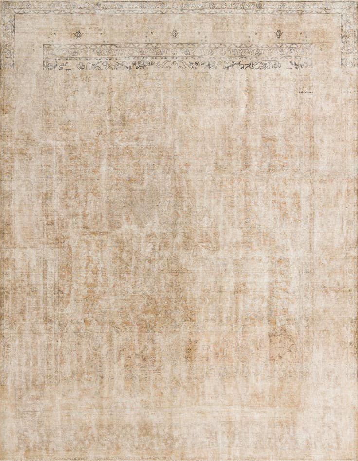 Detail image of 9' 10 x 12' 8 Hand Knotted Ultra Vintage Persian Wool Rug