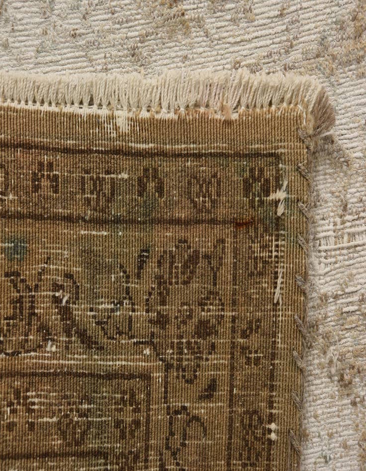 Detail image of 9' 8 x 12' 3  Hand Knotted Ultra Vintage Persian Wool Rug