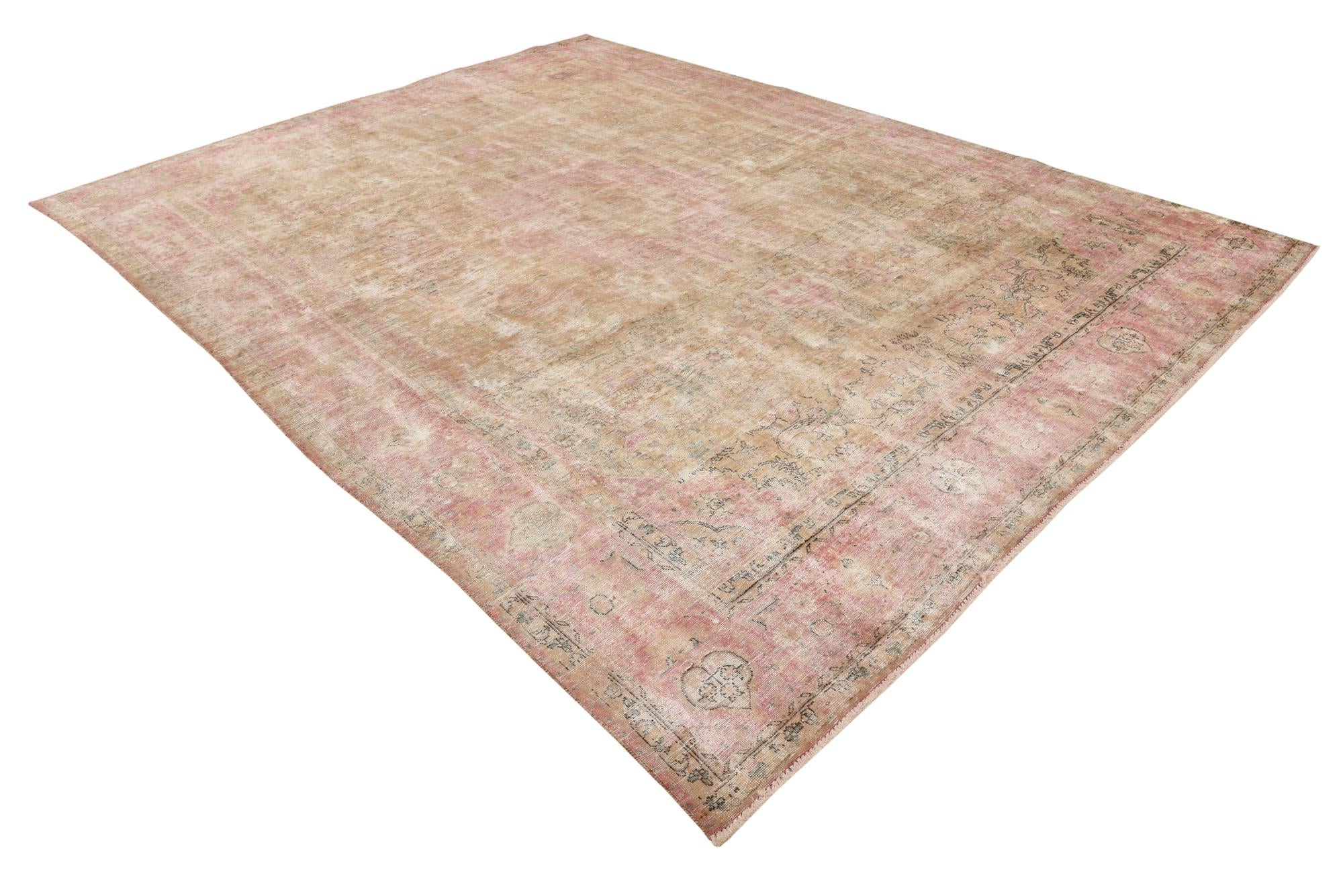 9' 9 x 12' 9 Hand Knotted Ultra Vintage Persian Wool Rug