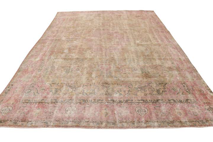 9' 9 x 12' 9 Hand Knotted Ultra Vintage Persian Wool Rug