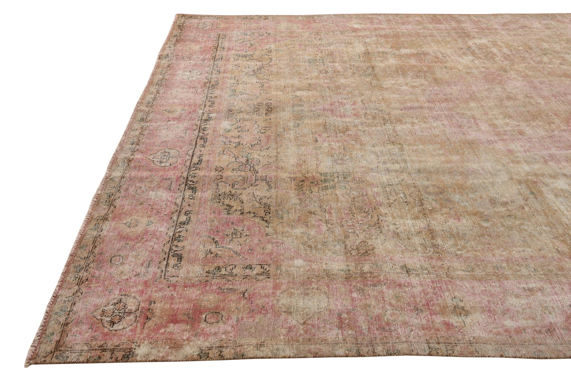 9' 9 x 12' 9 Hand Knotted Ultra Vintage Persian Wool Rug