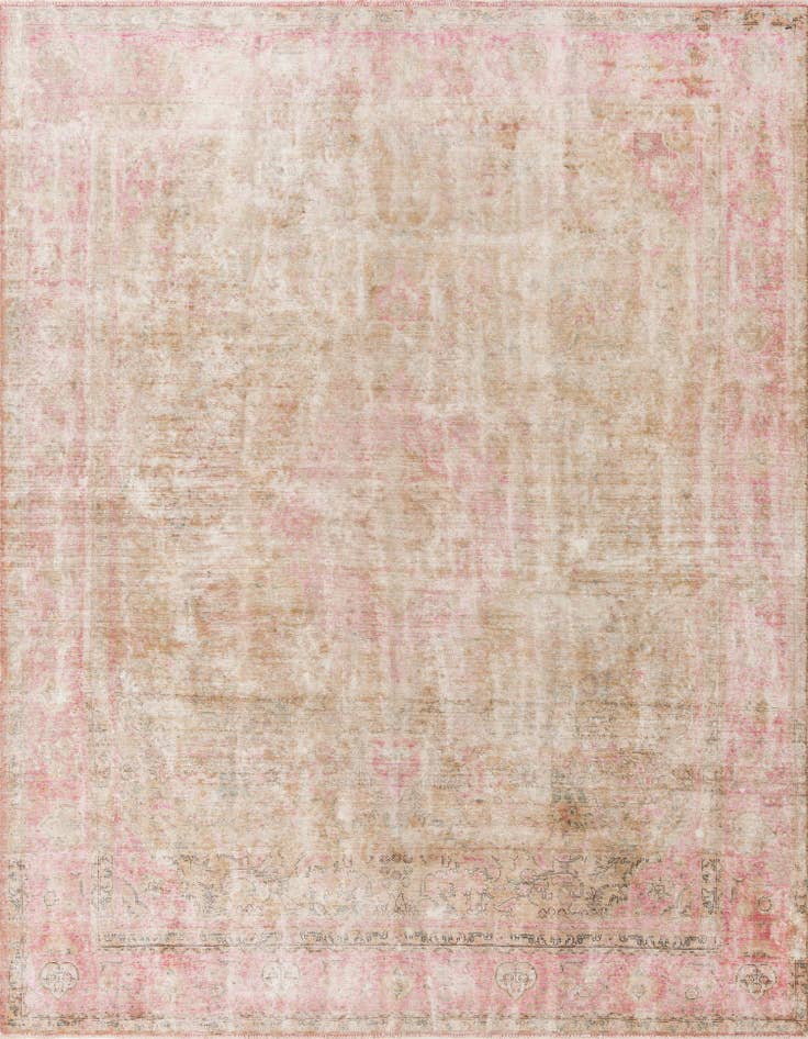 Detail image of 9' 9 x 12' 9 Hand Knotted Ultra Vintage Persian Wool Rug