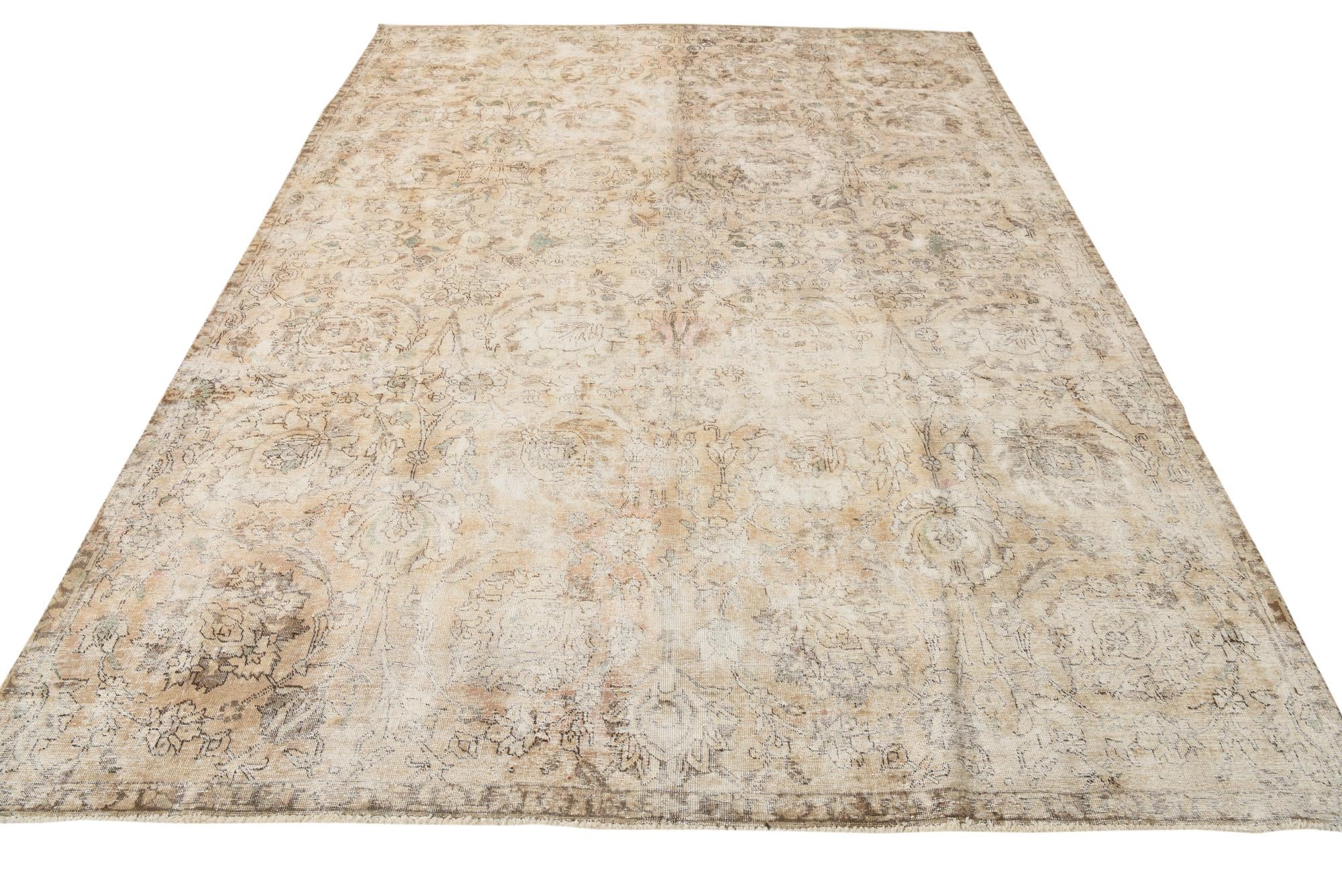 7' 7 x 10' 8 Hand Knotted Ultra Vintage Persian Wool Rug