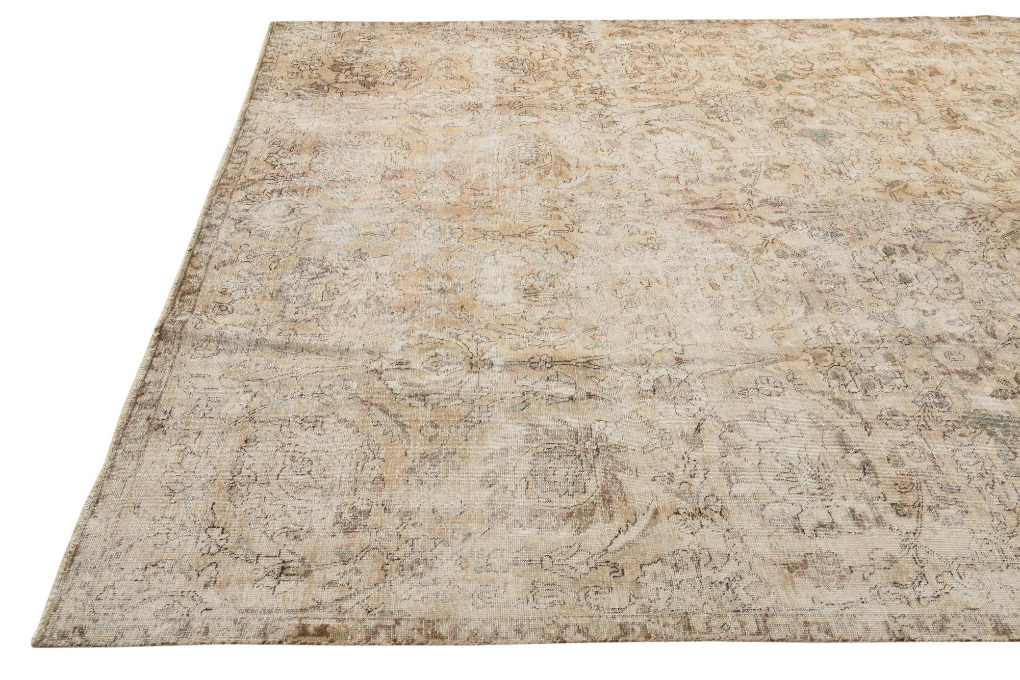 7' 7 x 10' 8 Hand Knotted Ultra Vintage Persian Wool Rug