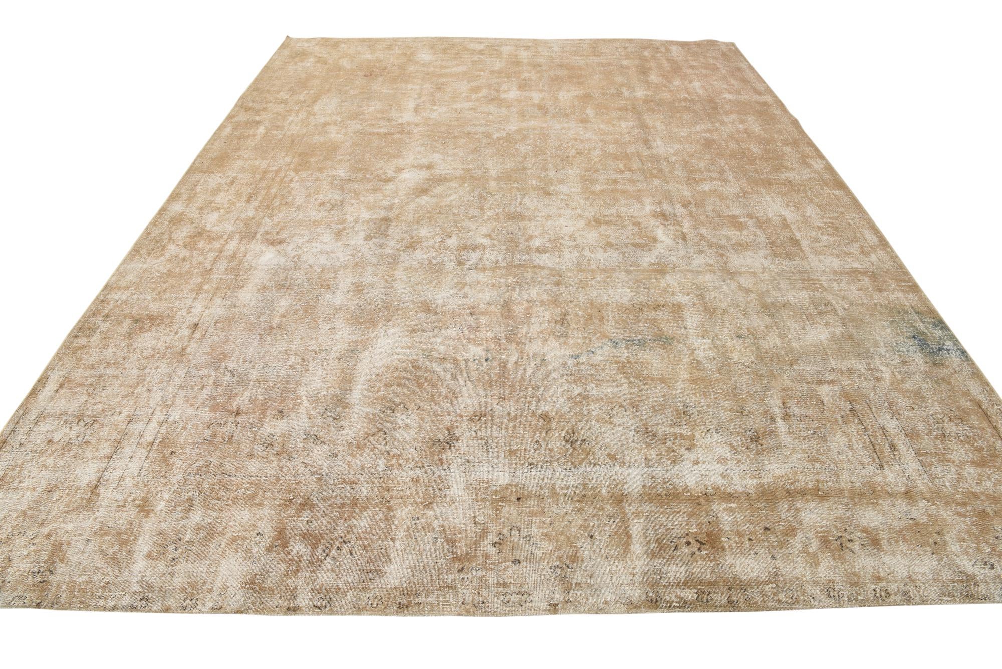 9' 6 x 12' 8 Hand Knotted Ultra Vintage Persian Wool Rug