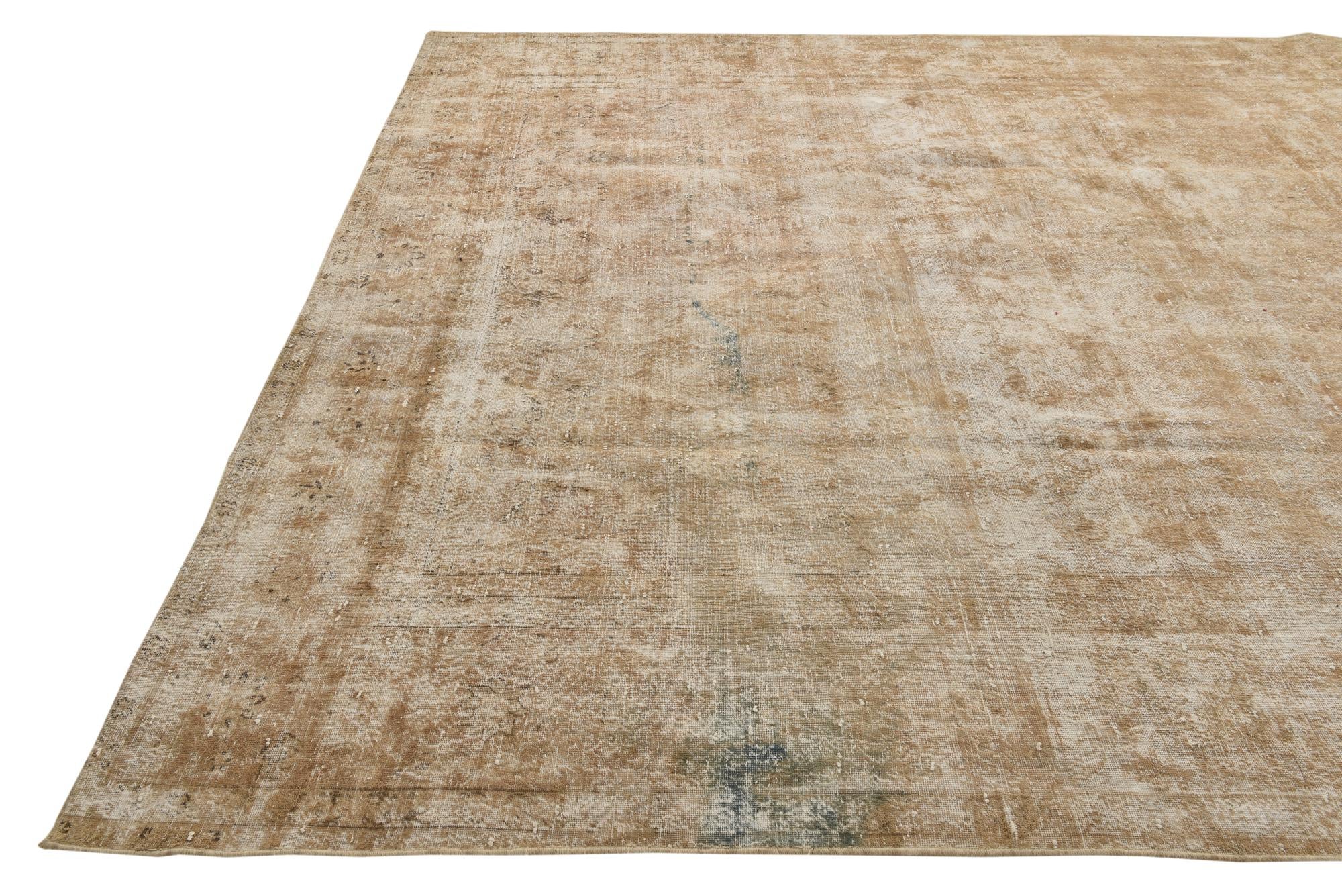 9' 6 x 12' 8 Hand Knotted Ultra Vintage Persian Wool Rug