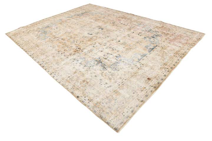 9' 4 x 12' 3 Hand Knotted Ultra Vintage Persian Wool Rug
