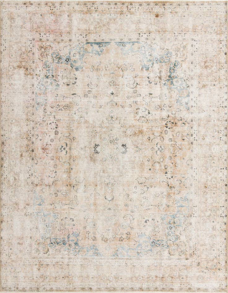 Detail image of 9' 4 x 12' 3 Hand Knotted Ultra Vintage Persian Wool Rug