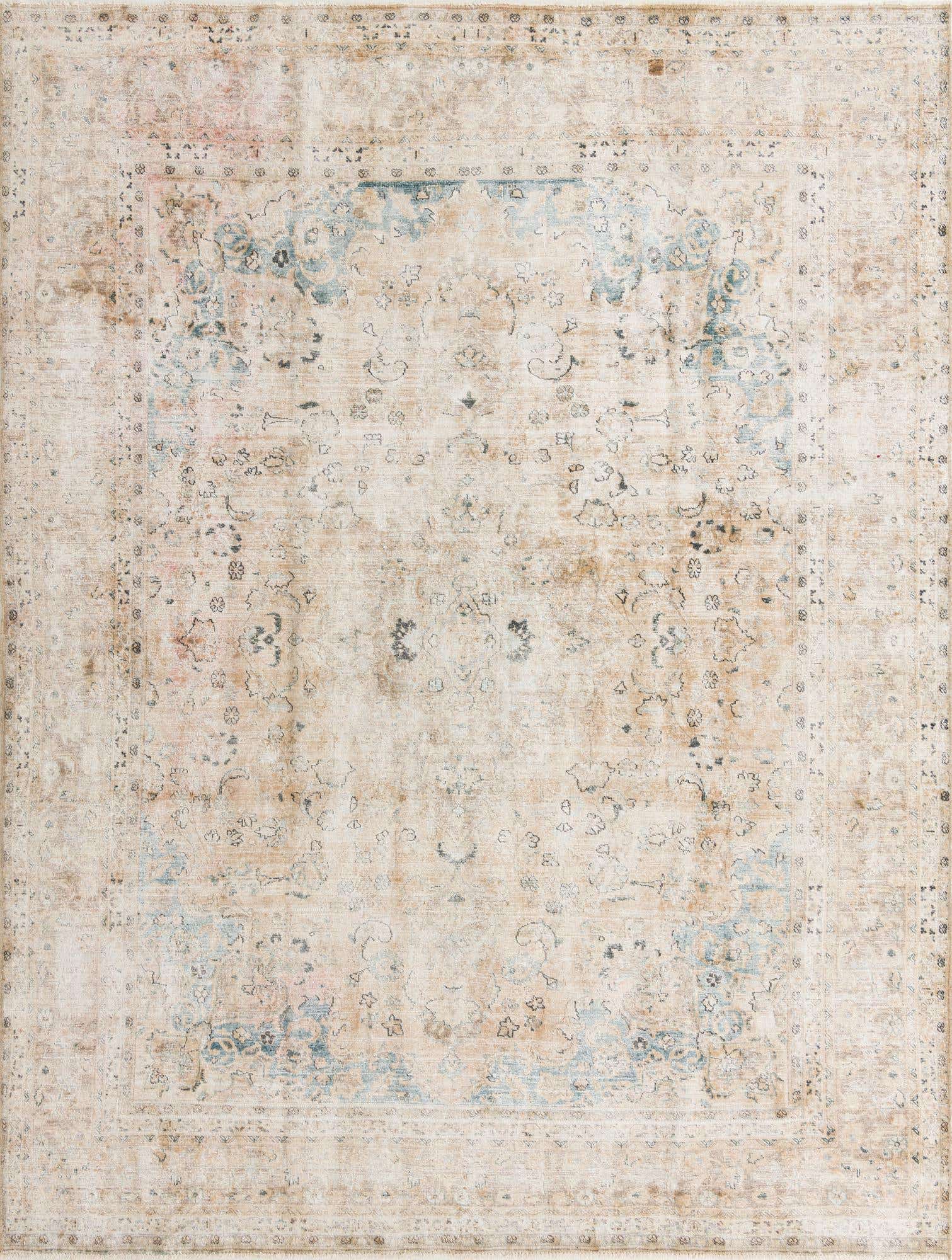 9' 4 x 12' 3 Hand Knotted Ultra Vintage Persian Wool Rug