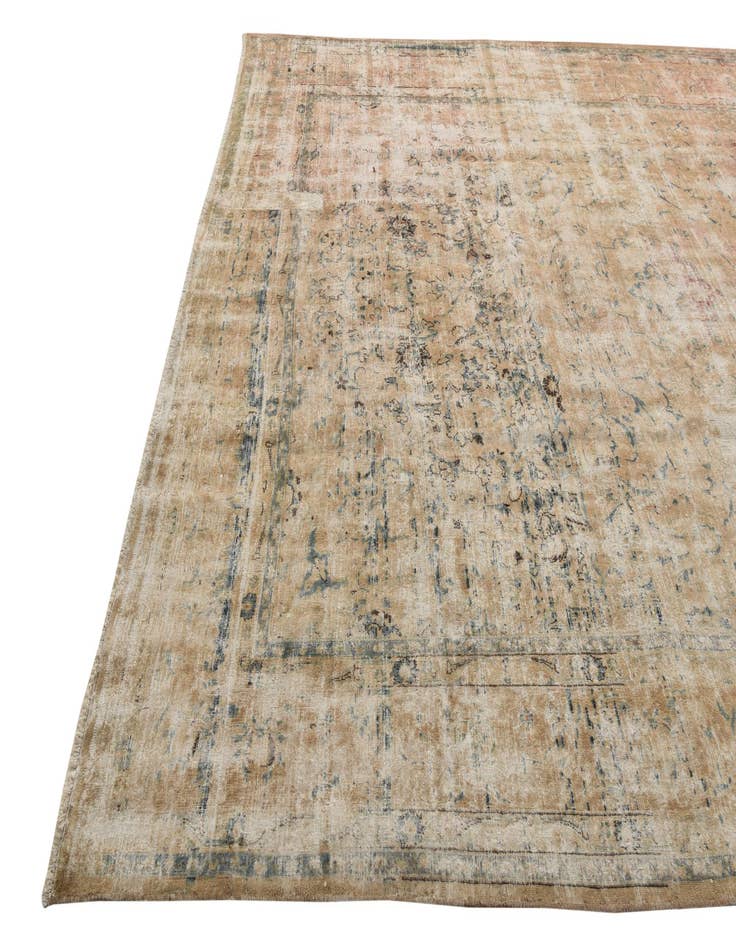 Detail image of 9' 7 x 12' 9  Hand Knotted Ultra Vintage Persian Wool Rug