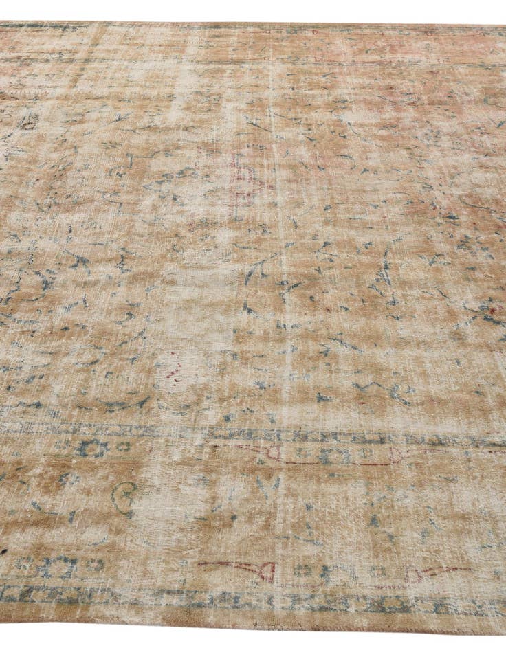 Detail image of 9' 7 x 12' 9  Hand Knotted Ultra Vintage Persian Wool Rug