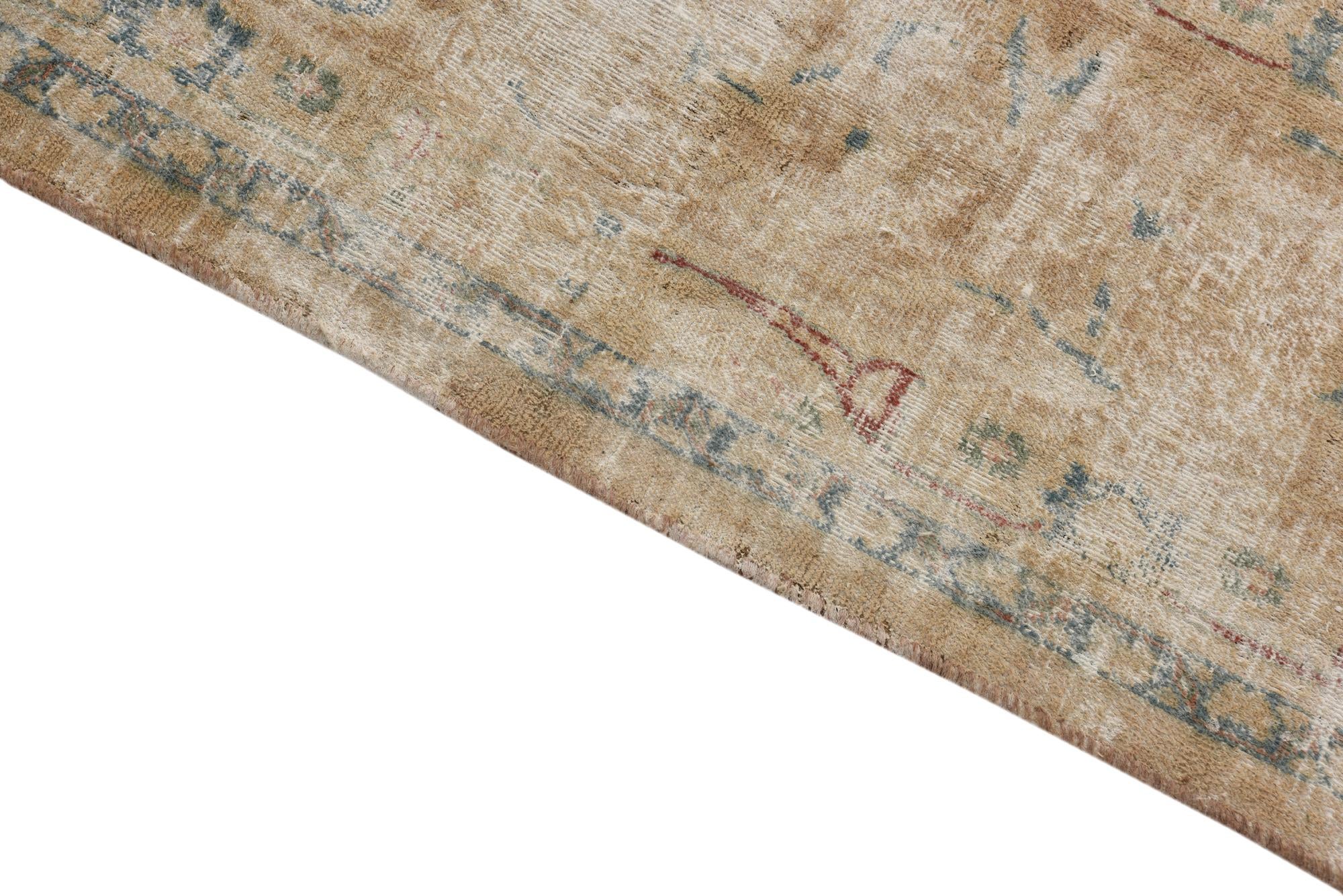 9' 7 x 12' 9 Hand Knotted Ultra Vintage Persian Wool Rug