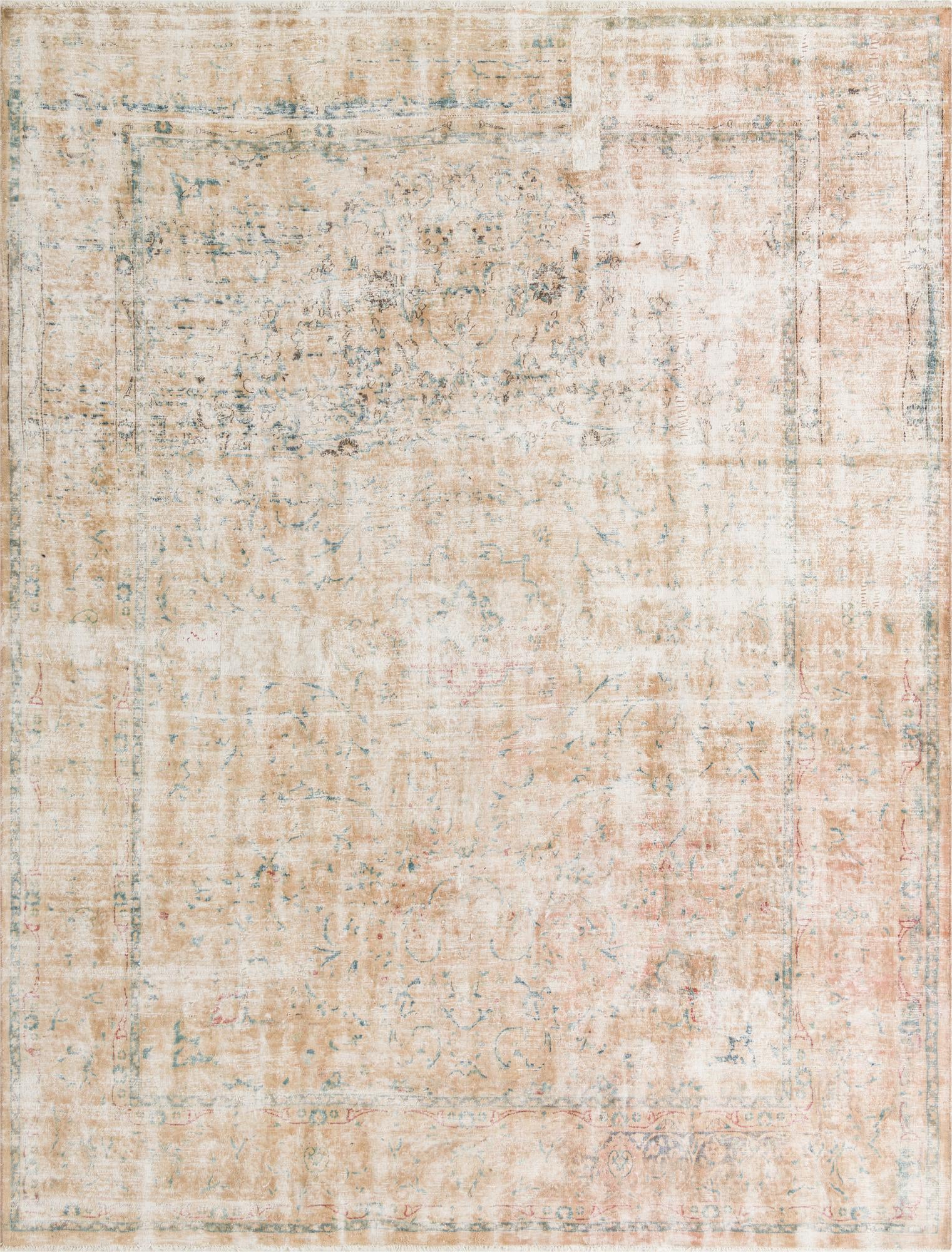 9' 7 x 12' 9 Hand Knotted Ultra Vintage Persian Wool Rug
