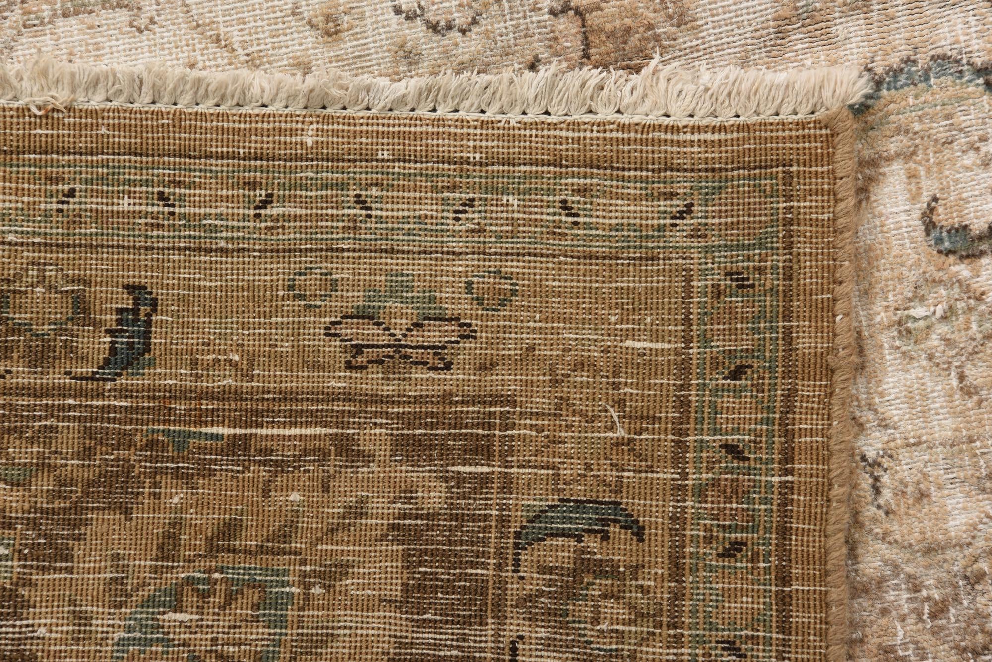 285cm x 380cm Hand Knotted Ultra Vintage Persian Wool Rug
