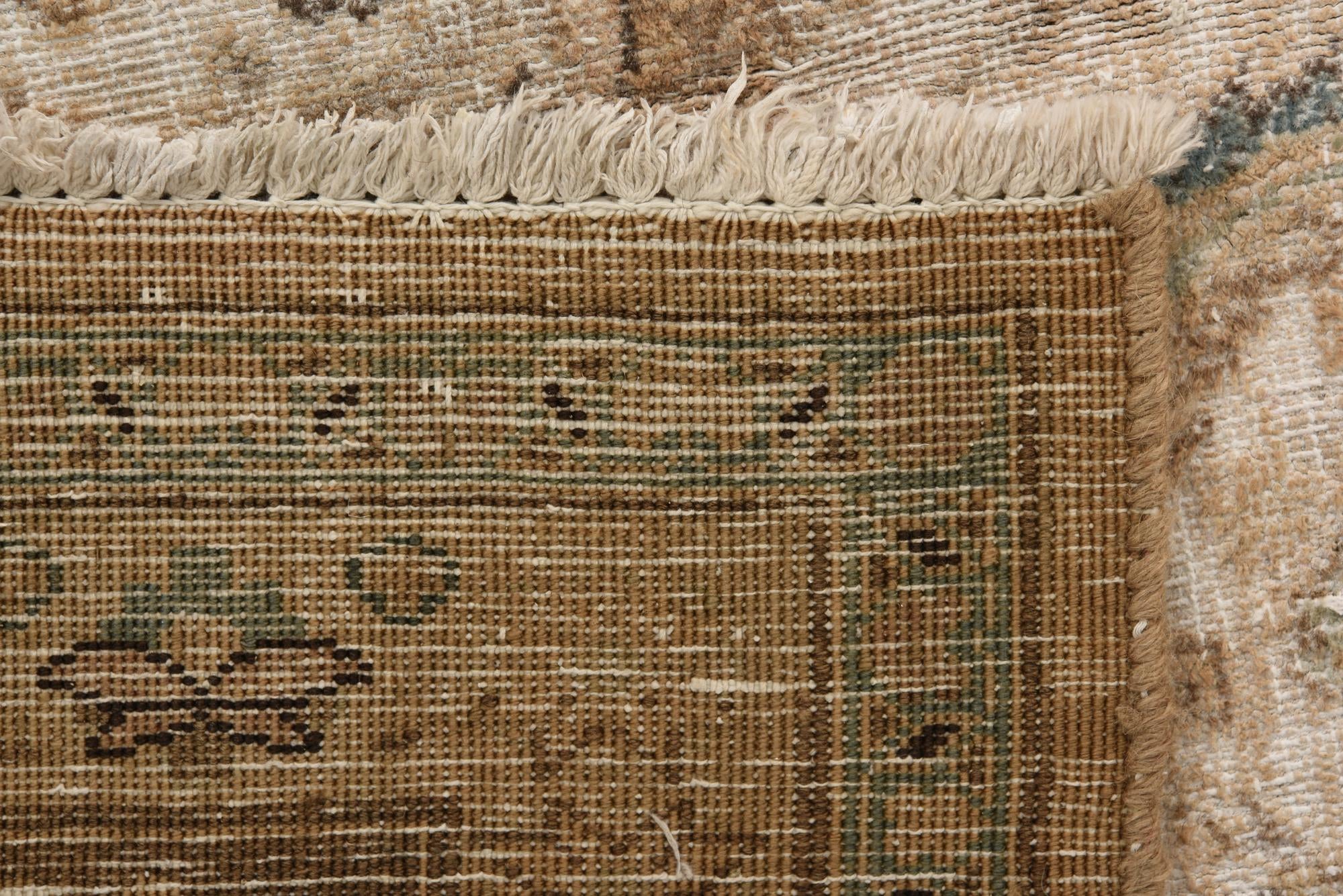 285cm x 380cm Hand Knotted Ultra Vintage Persian Wool Rug