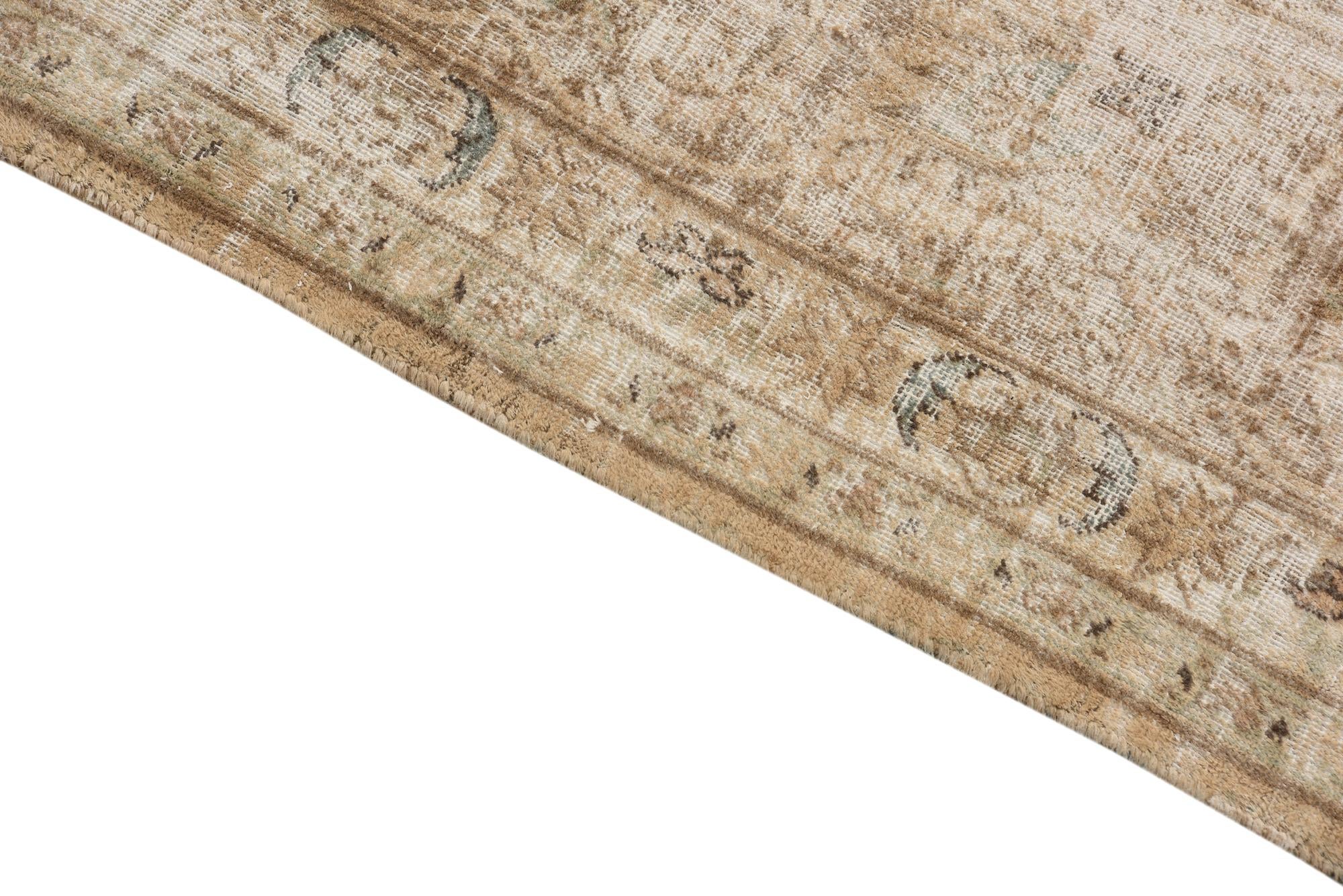 285cm x 380cm Hand Knotted Ultra Vintage Persian Wool Rug