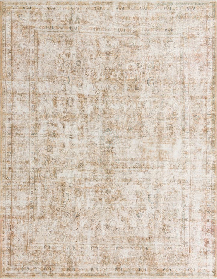  9' 5 x 12' 6  Hand Knotted Ultra Vintage Persian W...