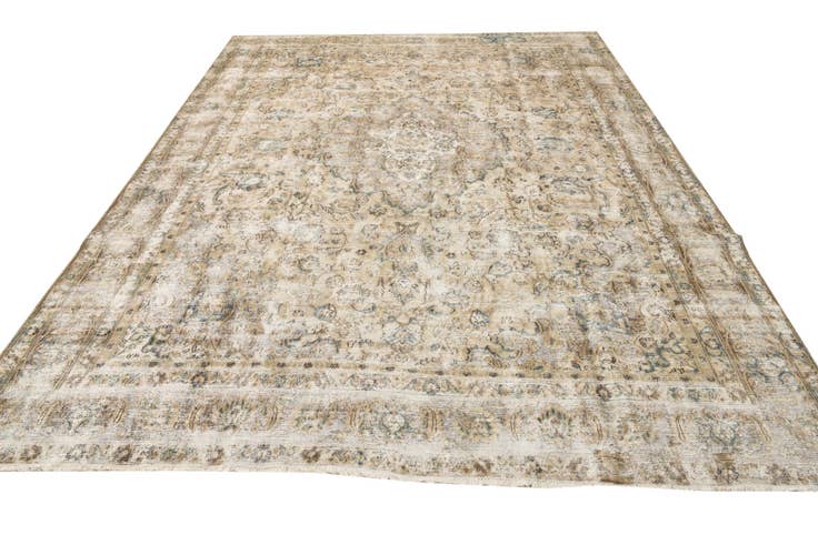 Detail image of 9' 2 x 12' 3 Hand Knotted Ultra Vintage Persian Wool Rug