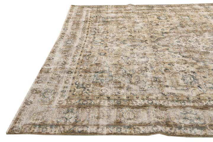 9' 2 x 12' 3 Hand Knotted Ultra Vintage Persian Wool Rug