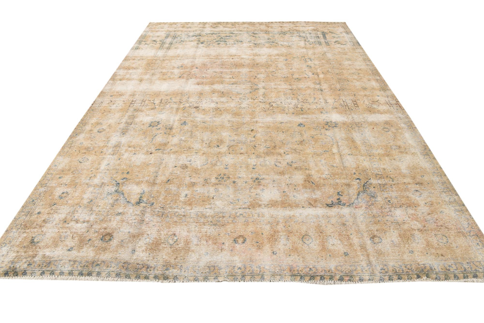 8' 1 x 11' 5 Hand Knotted Ultra Vintage Persian Wool Rug