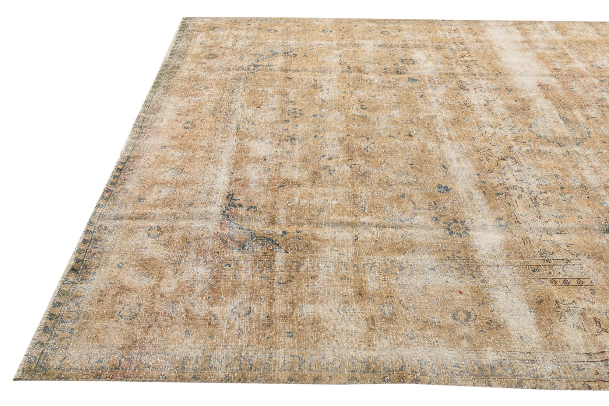 8' 1 x 11' 5 Hand Knotted Ultra Vintage Persian Wool Rug